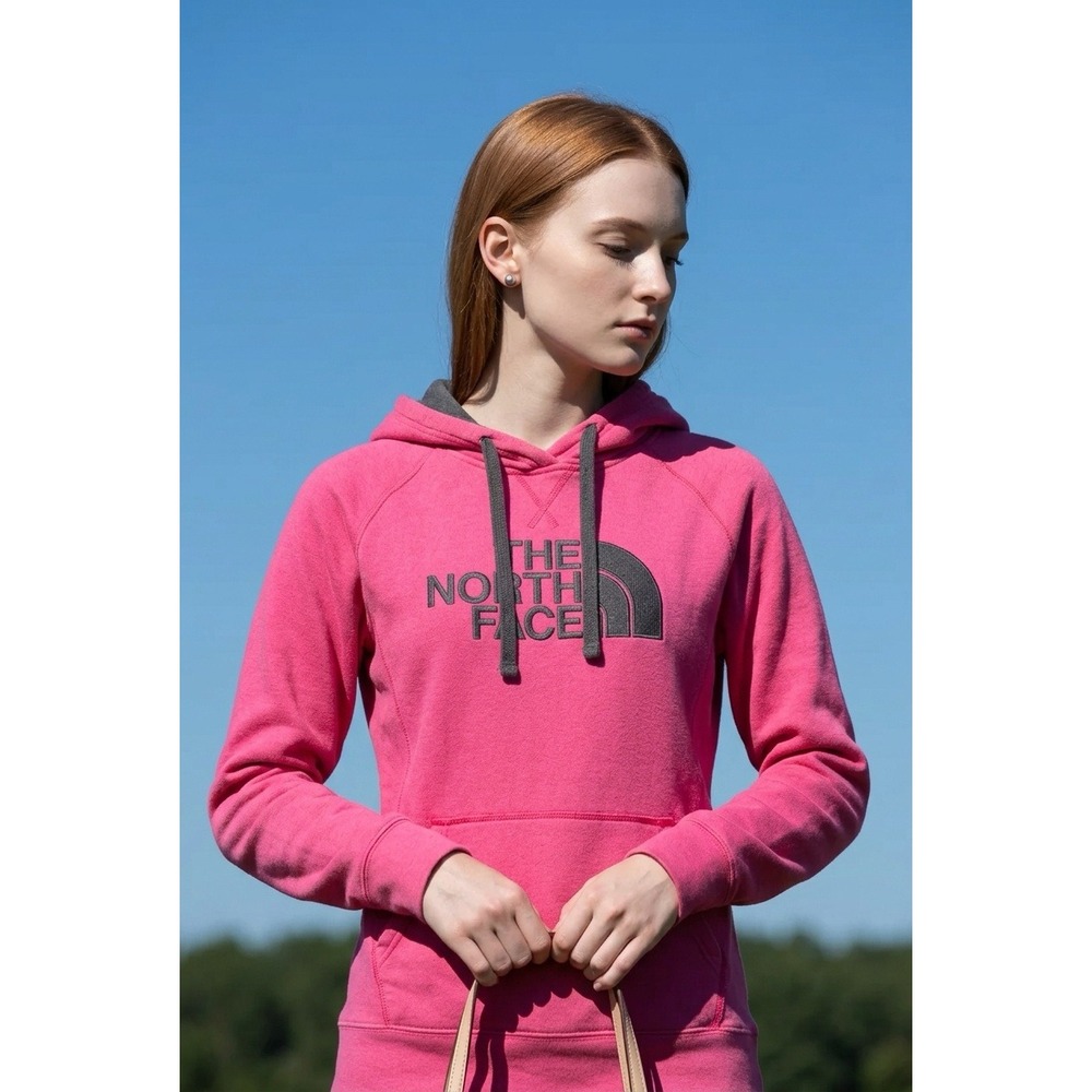 The North Face Womens Pink Pullover Hoodie Sweatshirt Med Athleisure Streetwear